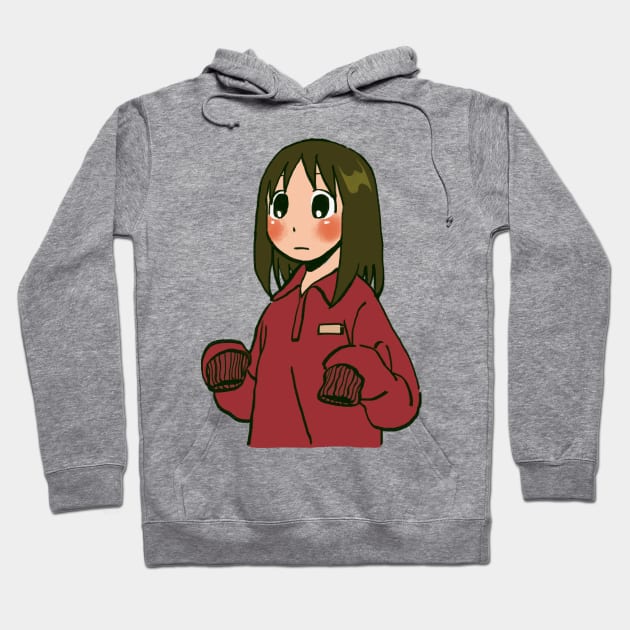 osaka in an oversized red tracksuit / azumanga daioh Hoodie by mudwizard